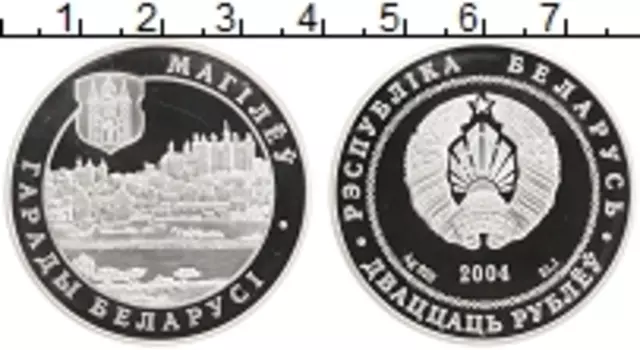 Монета 20 рублей Беларуси 2004 года Серебро Могилев