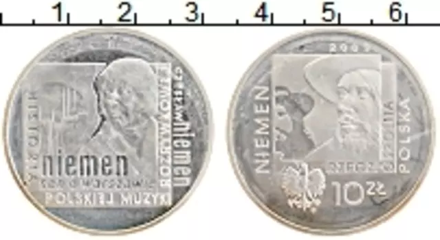 Монета 10 злотых Польши 2009 года Серебро Неймен