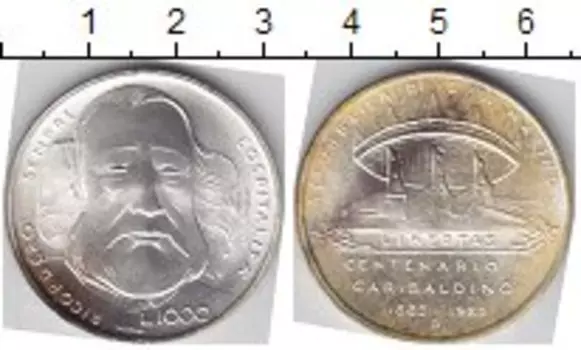 Монета 1000 лир Сан-Марино 1982 года Серебро