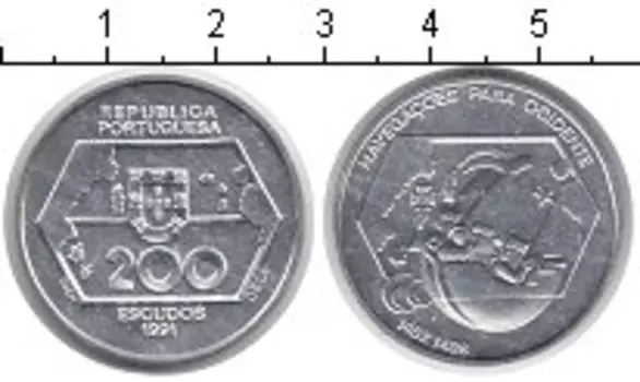 Монета 200 эскудо Португалии 1991 года Серебро Навигация