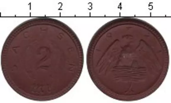 Монета 2 марки Саксонии 1921 года Керамика нотгельд