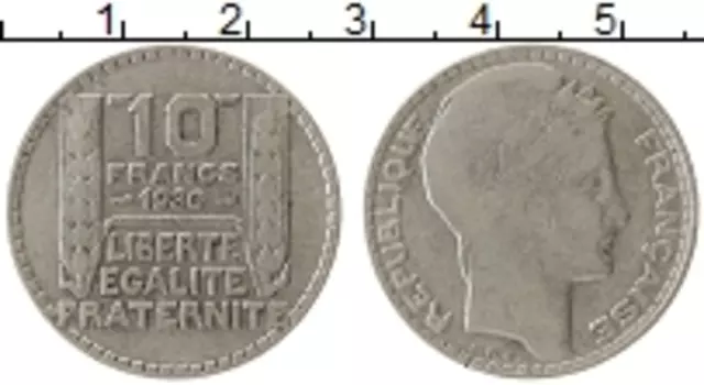 Монета 10 франков Франции 1930 года Серебро