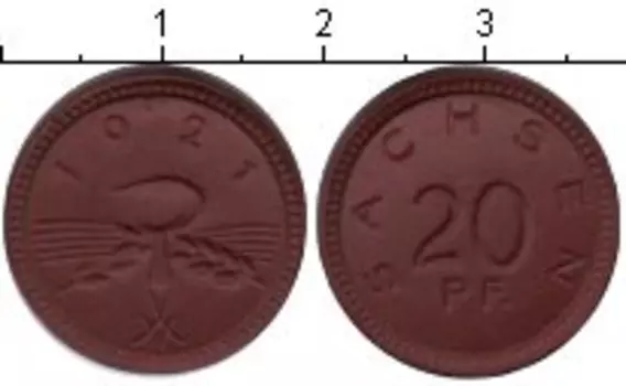 Монета 20 пфеннигов Саксонии 1921 года Керамика нотгельд