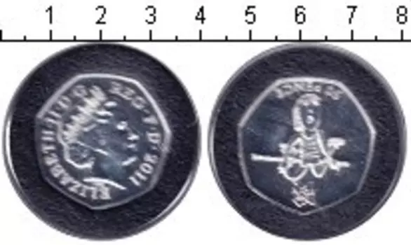 Монета 50 пенсов Англии 2011 года Серебро Елизавета II