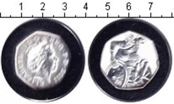 Монета 50 пенсов Англии 2011 года Серебро Елизавета II