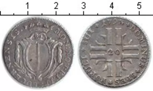 Монета 20 крейцеров Швейцарии 1793 года Серебро Кантон LUZERN
