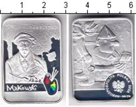 Монета 20 злотых Польши 2005 года Серебро Маковский