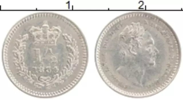 Монета 1/2 пенни Англии 1834 года Серебро Георг IV