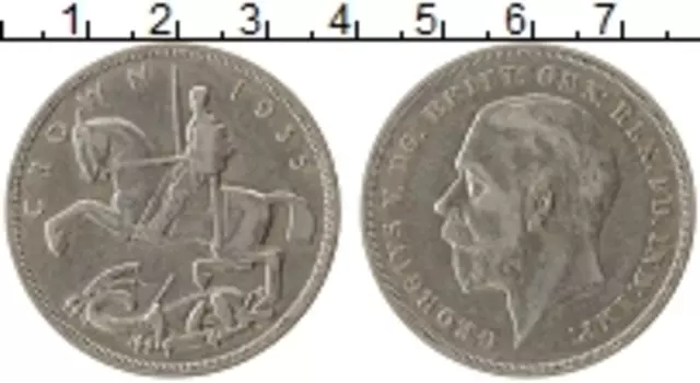 Монета крона Англии 1935 года Серебро