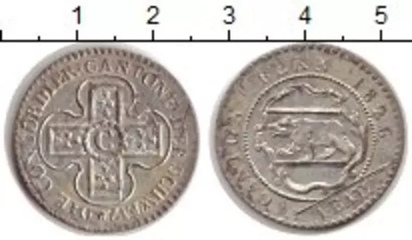 Монета батзен Берна 1826 года Серебро