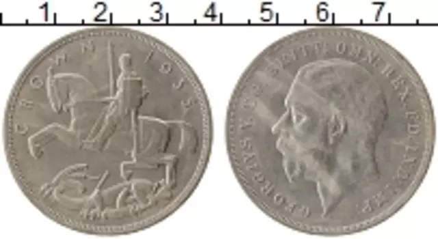 Монета крона Англии 1935 года Серебро