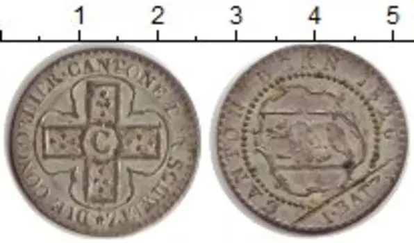 Монета батзен Берна 1826 года Серебро