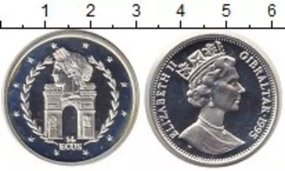 Монета 14 экю Гибралтара 1995 года Серебро Евросоюз