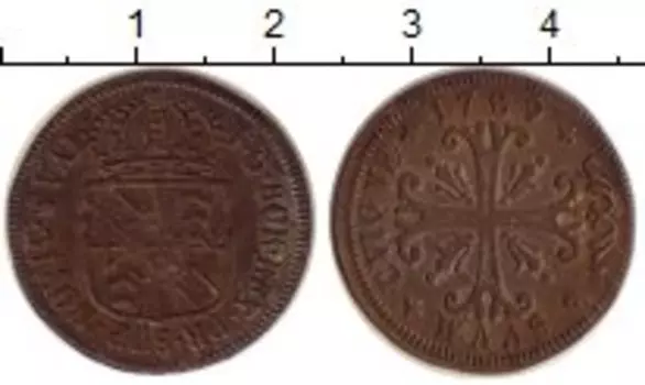 Монета 1/2 батзена Ньюшателя 1789 года Серебро