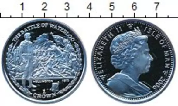 Монета крона Острова Мэн 2006 года Серебро Елизавета II