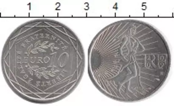 Монета 10 евро Франции 2009 года Серебро Сеятельница