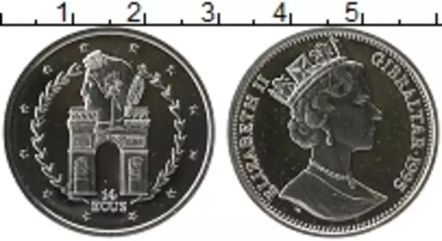 Монета 14 экю Гибралтара 1995 года Серебро Елизавета II
