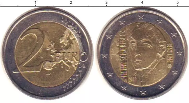 Монета 2 евро Финляндии 2012 года Биметалл 150 - летие художнице Хелены Шерфбек