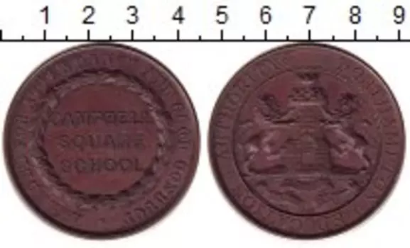 Медаль Англии 1912 года Бронза Школа Нортхемптона