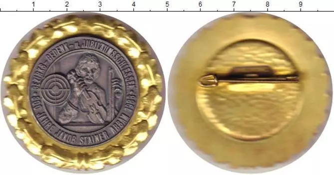 Монета Стрелковый фестиваль Австрии 1983 года Латунь Стрелковый знак