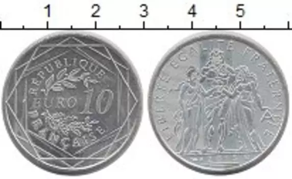 Монета 10 евро Франции 2013 года Серебро Геркулес