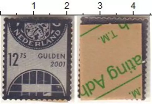Монета 12,75 гульдена Нидерланд 2001 года Серебро Сувенирная почтовая марка Нидерланды