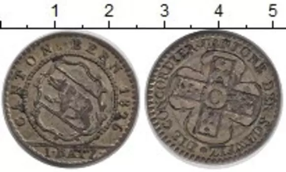 Монета батзен Берна 1826 года Серебро