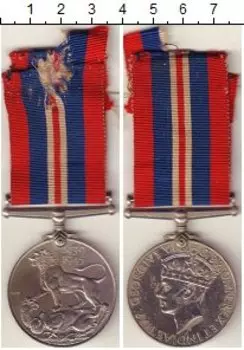 Медаль Англии 1945 года Медно-никель Медаль войны 1939-45 гг