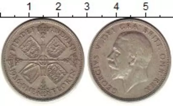 Монета флорин Англии 1936 года Серебро Георг V