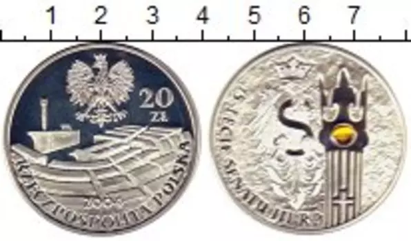 Монета 20 злотых Польши 2004 года Серебро 15 лет Сенату 3-ей Польской Республики