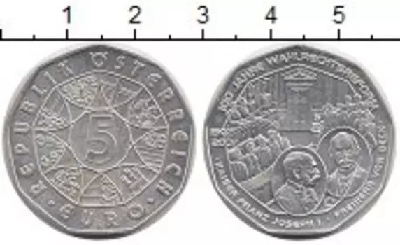 Монета 5 евро Австрии 2007 года Серебро 100 лет реформе избирательного права