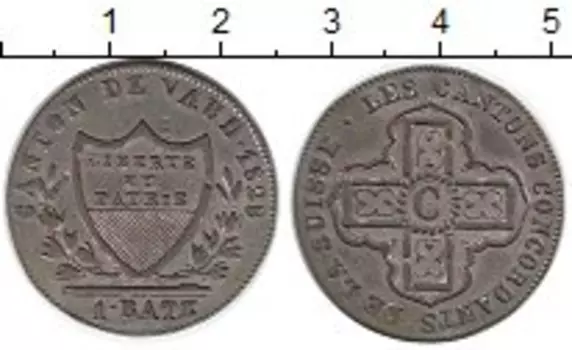 Монета батзен Вауда 1828 года Серебро