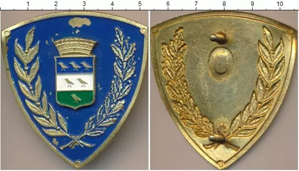 Монета Полицейский знак Италии Герб города