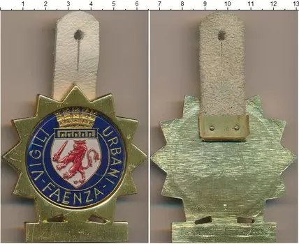 Монета Полицейский знак Италии Алюминий Фаэнца