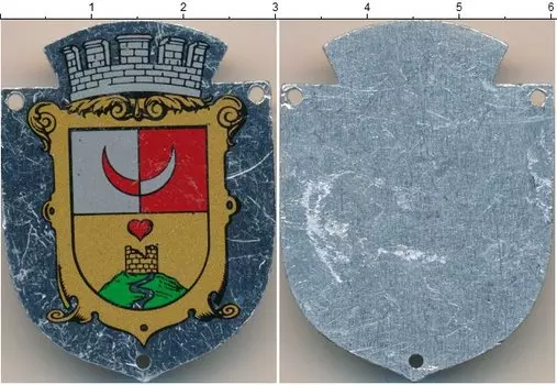 Монета Полицейский знак Италии Алюминий Герб города (Нашивка)