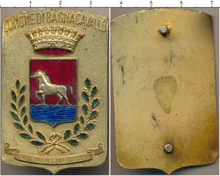 Монета Полицейский знак Италии Латунь Баньякавалло