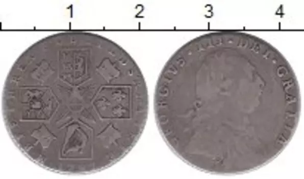 Монета 6 пенсов Англии 1787 года Серебро Георг III