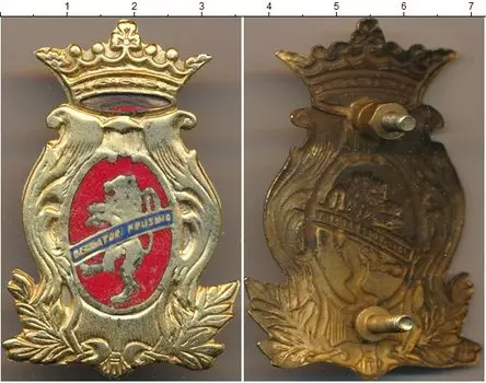 Монета Полицейский знак Италии Латунь Герб города