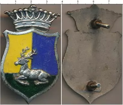 Монета Полицейский знак Италии Медно-никель Герб города