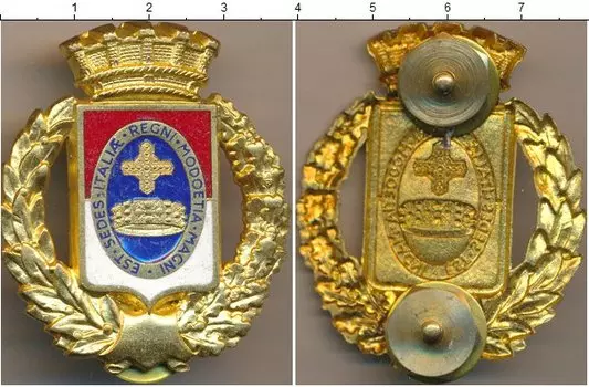 Монета Полицейский знак Италии Латунь Монца