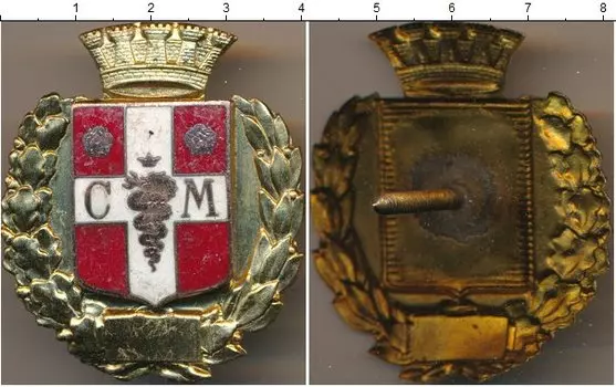 Монета Полицейский знак Италии Латунь Герб города