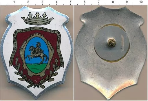 Монета Полицейский знак Италии Алюминий Герб города