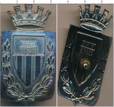 Монета Полицейский знак Италии Сталь Герб города
