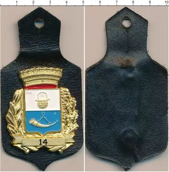 Монета Полицейский знак Италии Латунь Герб города