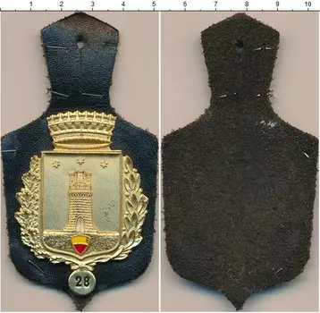 Монета Полицейский знак Италии Латунь Герб города