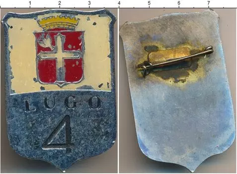 Монета Полицейский знак Италии Медно-никель Луго