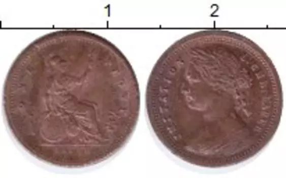 Монета пенни Англии Бронза Виктория (ИМИТАЦИЯ)
