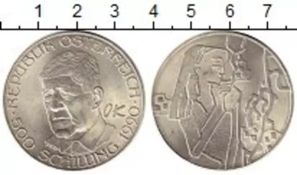 Монета 500 шиллингов Австрии 1990 года Серебро Художник Оскар Кокошка