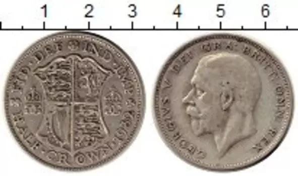 Монета 1/2 кроны Англии 1932 года Серебро Георг V