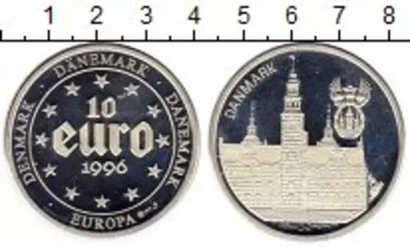 Монета 10 евро Германии 1996 года Серебро Дания